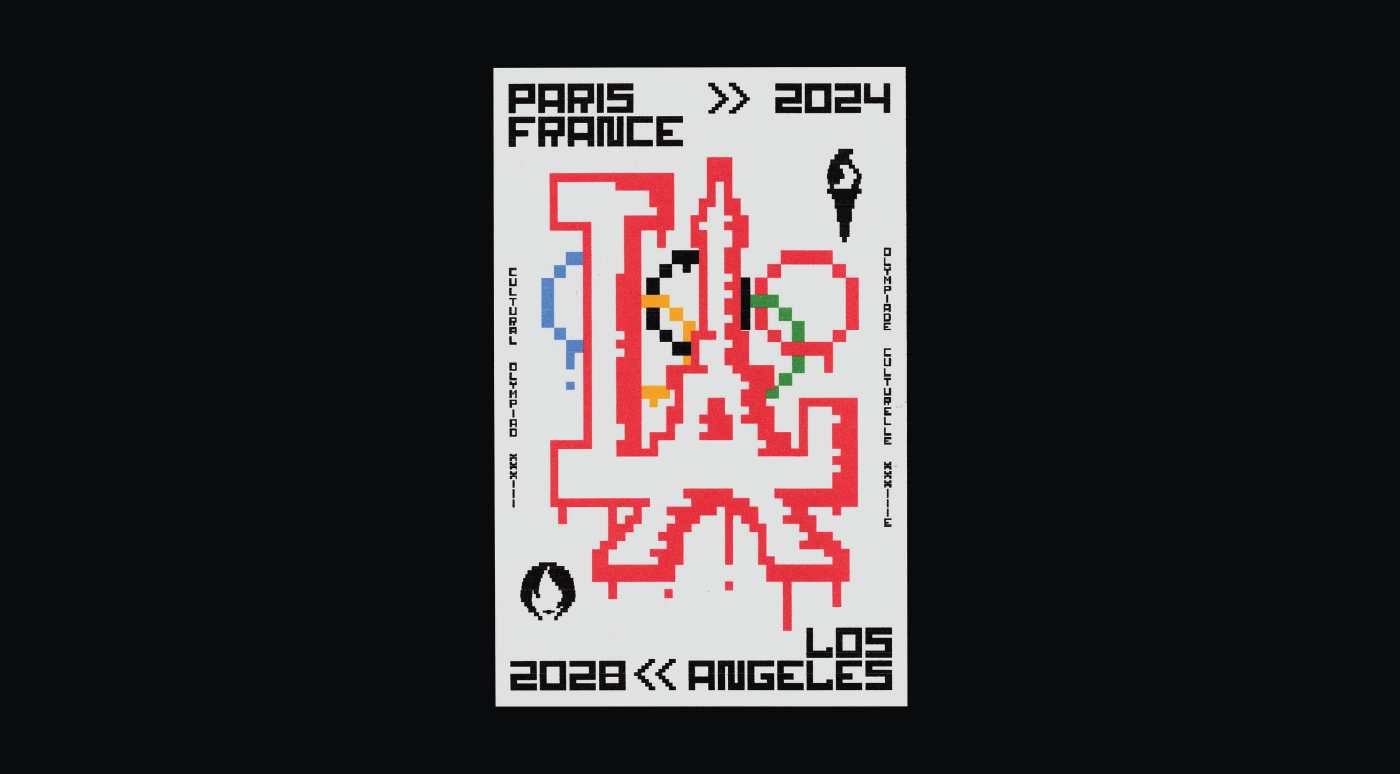 Cultural Olympiad poster installation at LA City Hall Bridge Gallery